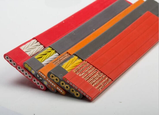 Cabos de fita plana flexíveis e multi-núcleo com revestimento de bainha XLPE resistentes ao óleo para aplicações industriais