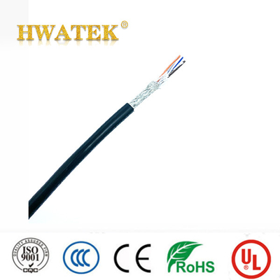 UL2725 TÍPICO Vestido de PVC Cobre enlatado 1 eixo coaxal × 26AWG + 2C×24AWG + 1C×26AWG 80°C 30V