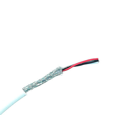UL20549 cabo de par trançado com blindagem trançada, condutor de cobre estanhado multifilar, isolamento de PVC e revestimento de TPU, 80℃, 300V