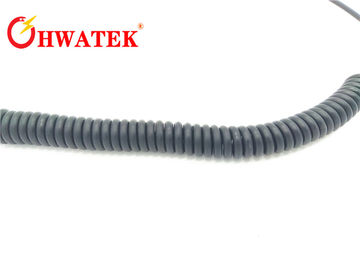 Cabo distribuidor de corrente da espiral da bainha do TPE/chama encaracolado da ligação de extensão do cabo - retardador