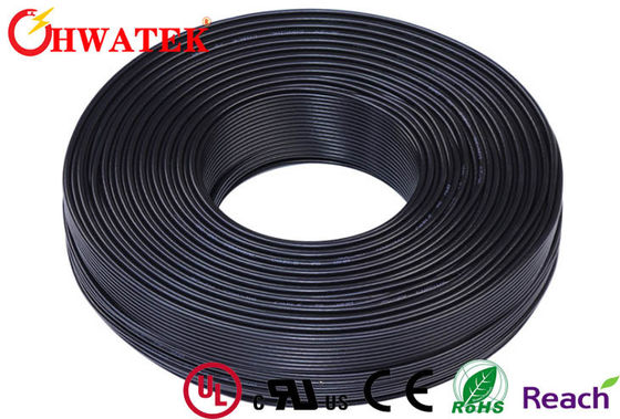 UL 2464 3Fx18AWG do cabo de fita do plano do PVC BK 3.45X7.4MM de UNSHLD (41/0.16T)