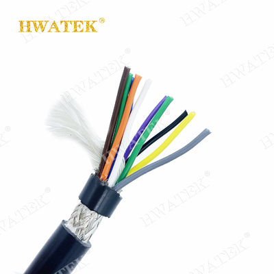 Cabo flexível industrial trançado de cobre estanhado 3×26AWG personalizado com isolamento PP e revestimento TPU 300V avaliado