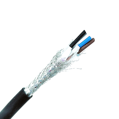 Cabo AEB blindado trançado de cobre estanhado UL2919 1P × 24AWG ( 7 / 0,20 T ) 30V Isolamento de revestimento de PVC